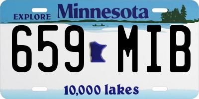 MN license plate 659MIB
