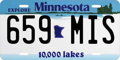 MN license plate 659MIS