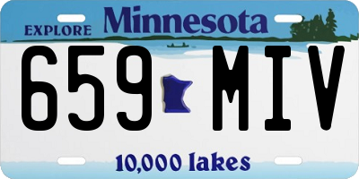 MN license plate 659MIV