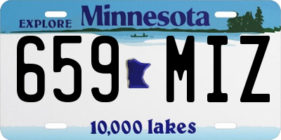MN license plate 659MIZ
