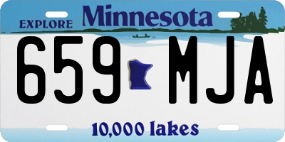 MN license plate 659MJA
