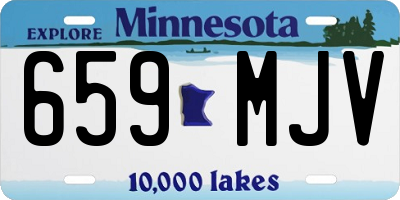 MN license plate 659MJV