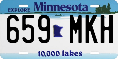 MN license plate 659MKH
