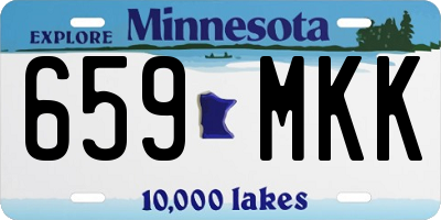 MN license plate 659MKK