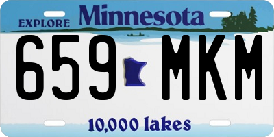 MN license plate 659MKM
