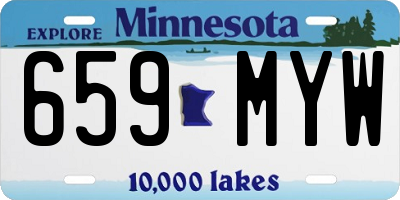 MN license plate 659MYW