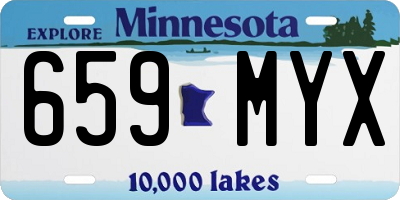 MN license plate 659MYX
