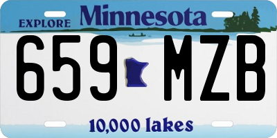 MN license plate 659MZB