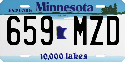 MN license plate 659MZD