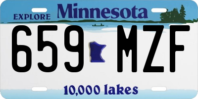 MN license plate 659MZF