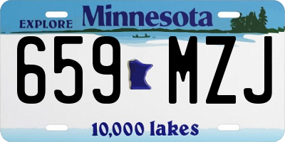 MN license plate 659MZJ