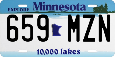MN license plate 659MZN