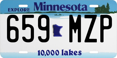 MN license plate 659MZP