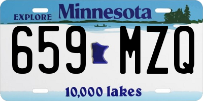 MN license plate 659MZQ