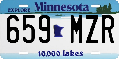 MN license plate 659MZR