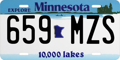MN license plate 659MZS