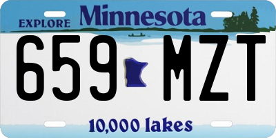 MN license plate 659MZT