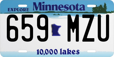MN license plate 659MZU