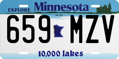 MN license plate 659MZV