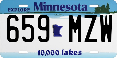 MN license plate 659MZW