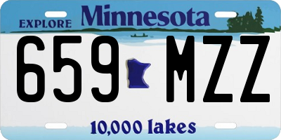 MN license plate 659MZZ