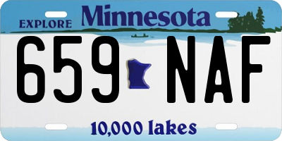 MN license plate 659NAF
