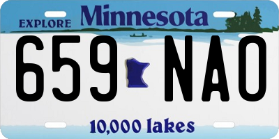 MN license plate 659NAO