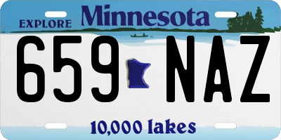 MN license plate 659NAZ