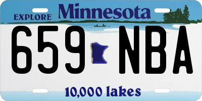 MN license plate 659NBA