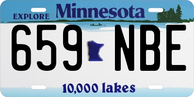 MN license plate 659NBE