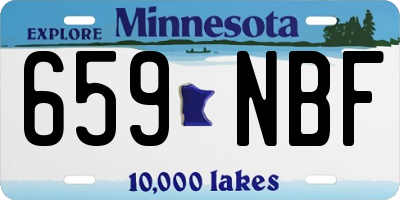 MN license plate 659NBF