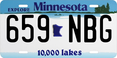 MN license plate 659NBG