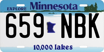 MN license plate 659NBK