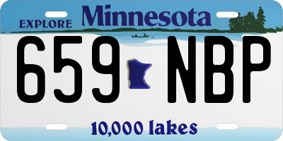MN license plate 659NBP