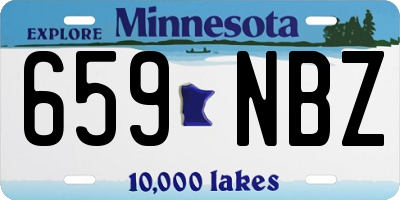 MN license plate 659NBZ