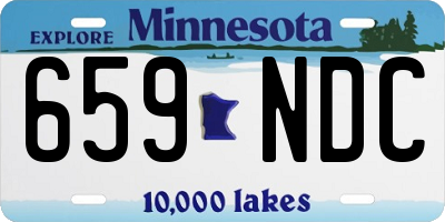 MN license plate 659NDC
