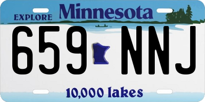 MN license plate 659NNJ