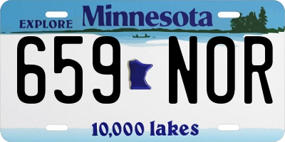 MN license plate 659NOR