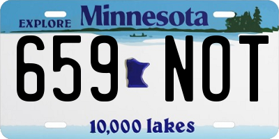 MN license plate 659NOT