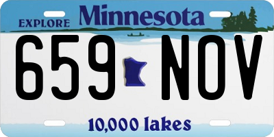 MN license plate 659NOV
