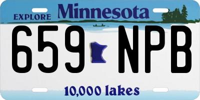 MN license plate 659NPB