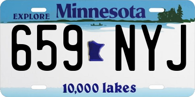 MN license plate 659NYJ