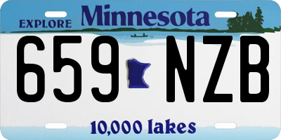 MN license plate 659NZB