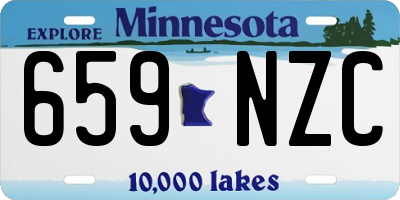 MN license plate 659NZC