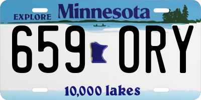 MN license plate 659ORY