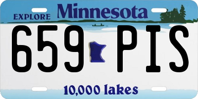 MN license plate 659PIS