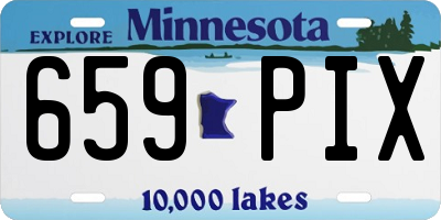 MN license plate 659PIX