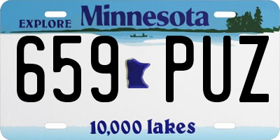 MN license plate 659PUZ