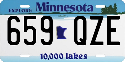 MN license plate 659QZE