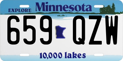 MN license plate 659QZW